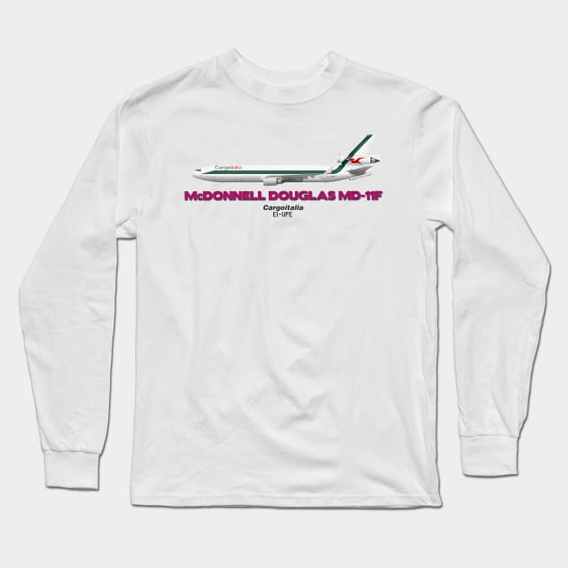 McDonnell Douglas MD-11F - Cargoitalia Long Sleeve T-Shirt by TheArtofFlying